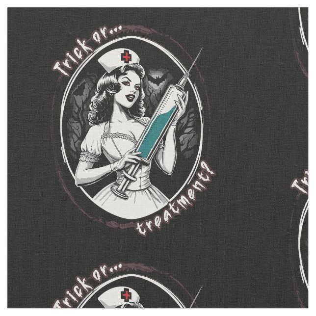 Tela Enfermera de Halloween (De cerca)