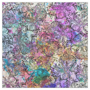 Tela Enredo pintado a mano de la acuarela verde azulada