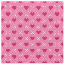 Tela Enrejado de Corazón Rosa