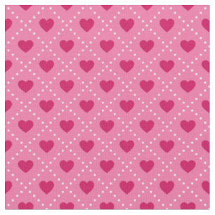 Tela Enrejado de Corazón Rosa