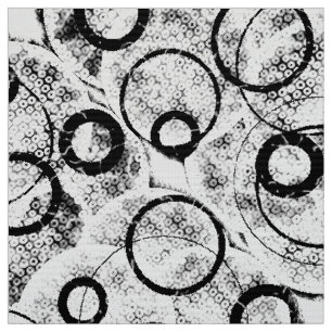 Tela enrrollada del círculo en blanco y negro