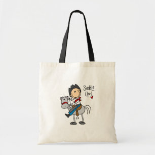 Tela ¡Ensille para arriba! Figura bolso del palillo de