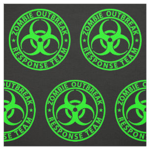 Tela Equipo de respuesta a brote de zombis verde neón