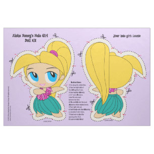 Tela Equipo y modelo de la muñeca del chica de Hula de