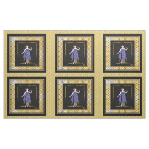 Tela Erte Lady de 6 x 16 pulgadas en paneles azules