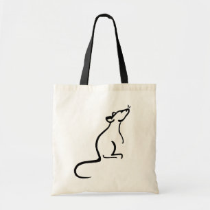 Tela Es bolso del logotipo del mundo de una rata