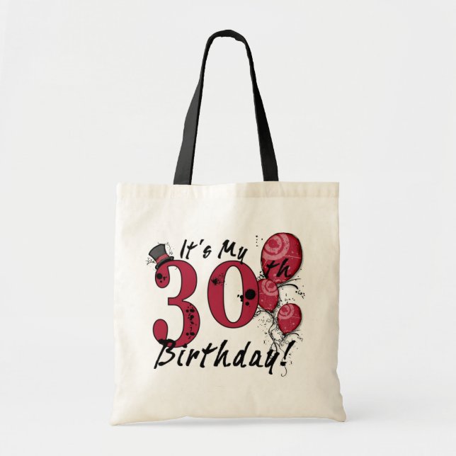 Tela Es mi bolso de globo de trigésimo cumpleaños (Frente)