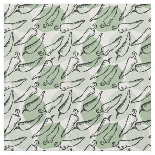 Tela Esbozo duro de Chile Peppers en verde