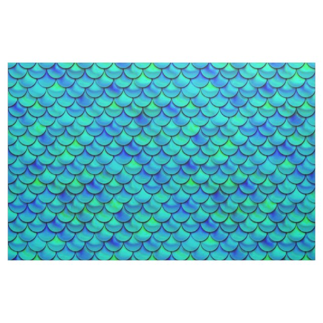 Tela Escalas azules de Aqua Falln ("Cuarto gordo" (fat quarter))