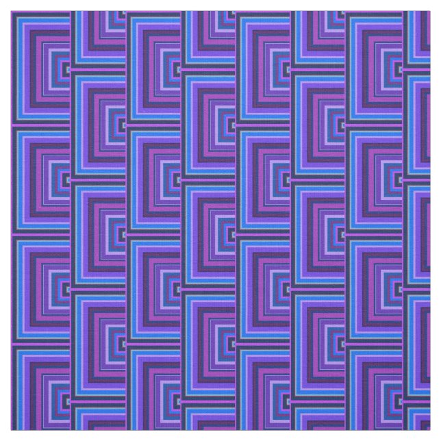 Tela Escalas cuadradas azules y violetas (Retal)