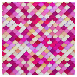 Tela "Escalas de dragón" - magenta, rosa y oro