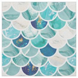 Tela Escalas de pescados burbujeantes de la sirena del