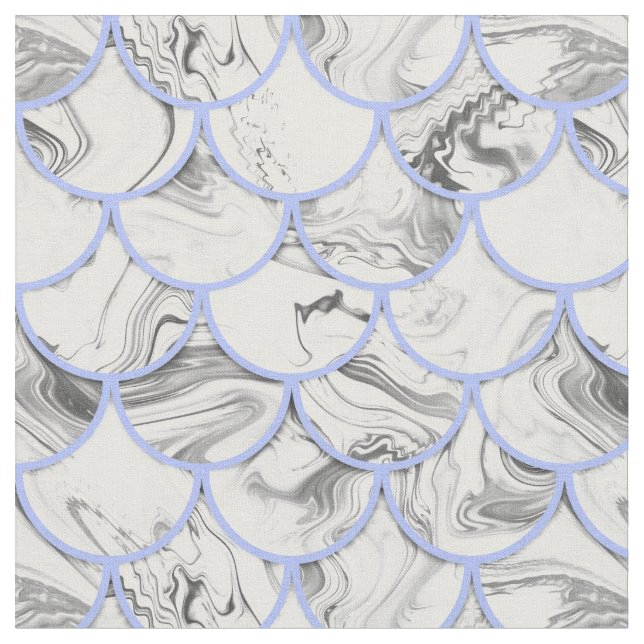 Tela Escalas de sirena gris (De cerca)