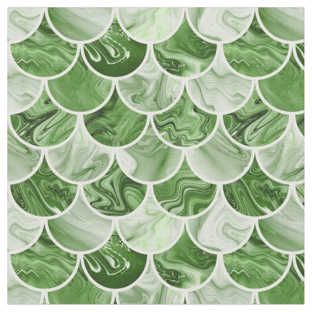 Tela Escalas de sirena verdes (De cerca)