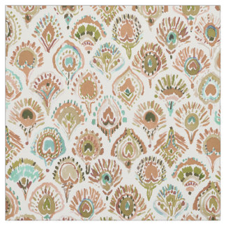 Tela Escalas y plumas subiós SIRENA de la menta del oro