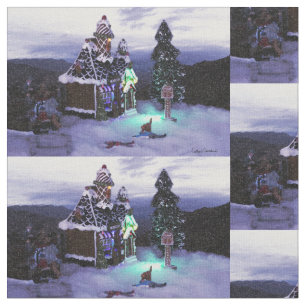 Tela Escena de nieve de invierno 2020 en Wonderland