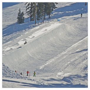 Tela Escena del invierno del esquí alpino