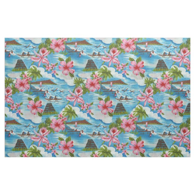 Tela Escena hawaiana ("Cuarto gordo" (fat quarter))