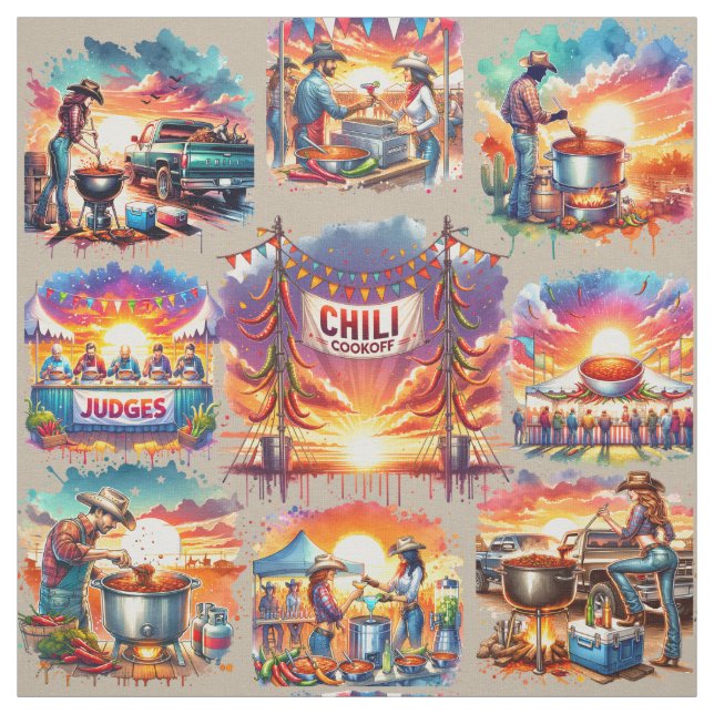 Tela Escenas de cocina de Chile occidental 1 (Retal)