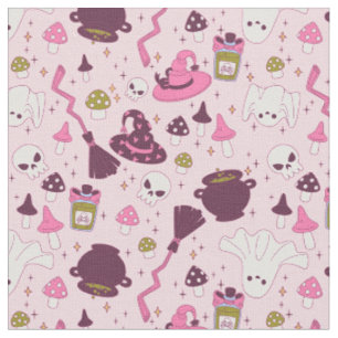 Tela escoba gorra de cauldron de bruja coquette rosa ha