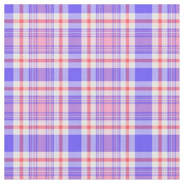 Tela escocesa azul y rosada violeta (De cerca)