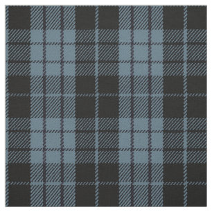 Tela escocesa de la raya negra/azul del gris azul