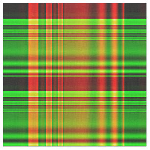 Tela escocesa de tartán roja y verde