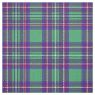 Tela escocesa del verde de mar del vintage