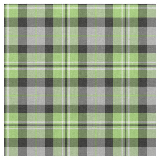 Tela escocesa verde clara, gris, blanco y negro