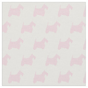 Tela Escoceses rosados de Houndstooth