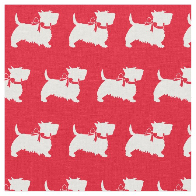 Tela Escocia Terrible Scottie Perro Scotty Red (De cerca)