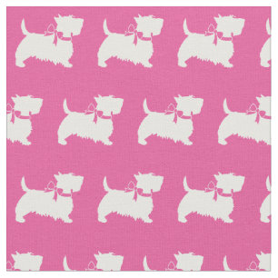Tela Escocia Terrier Scottie Perro Scotty rosado
