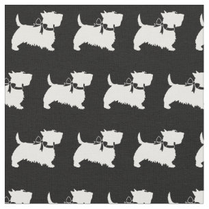 Tela Escocia Terrier Scottie Perro Silhouette Mascota S