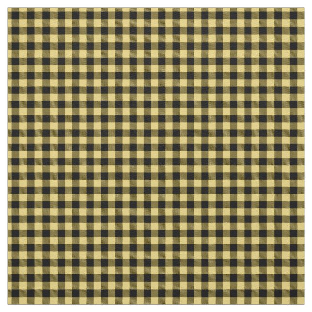 Tela Escocia tradicional de yeso amarillo y negro (Retal)