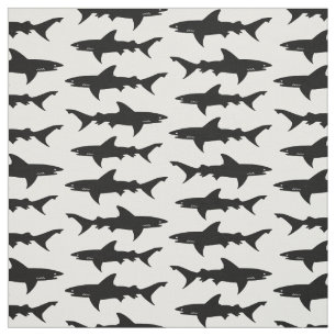 Tela Escuela blanco y negro del ataque del tiburón de