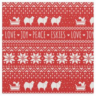 Tela Eskimo Navidades de los perros norteamericanos Esk