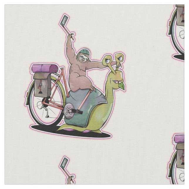 Tela Eslogan montando un caracol (De cerca)