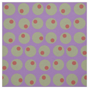 Tela Espectacular patrón de puntos de oliva verde en mo