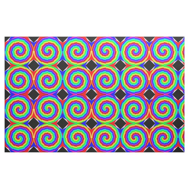 Tela Espiral arcoiris de Kenneth Yoncich ("Cuarto gordo" (fat quarter))