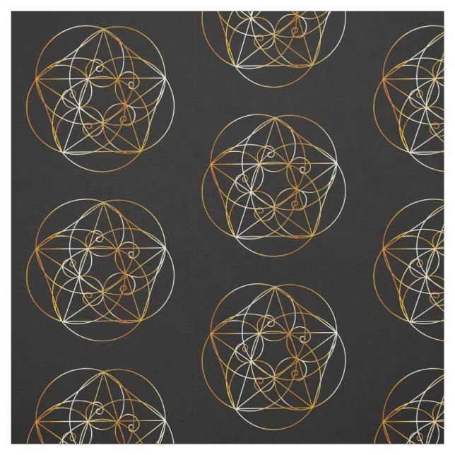 Tela Espiral de Fibonacci la geometría sagrada (Retal)