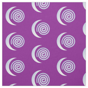 Tela Espiral de luna plateada sobre morado
