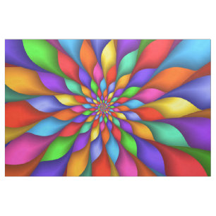 Tela espiral psicodélica viva brillante