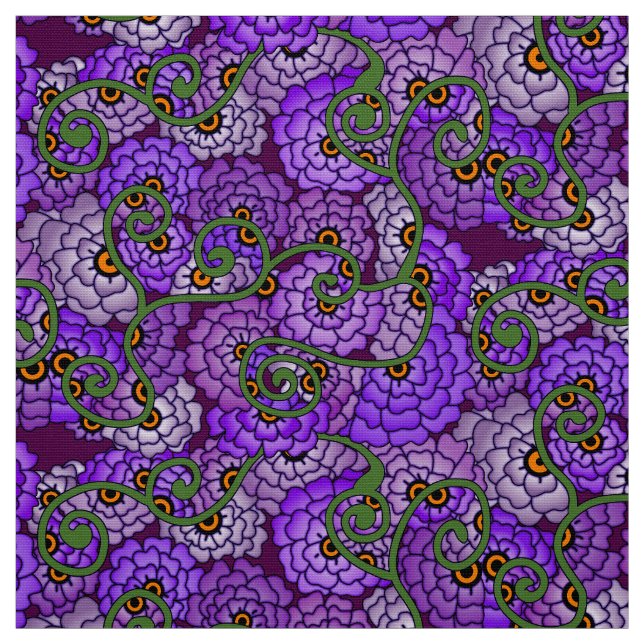 Tela Espirales de flores - Guay (Retal)