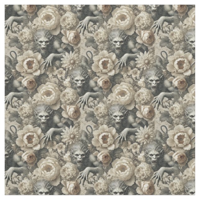 Tela Esplendor Lycantrópico - Tile Gótico Denso (De cerca)
