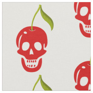 Tela esqueleto de cereza de cráneo halloween gótico