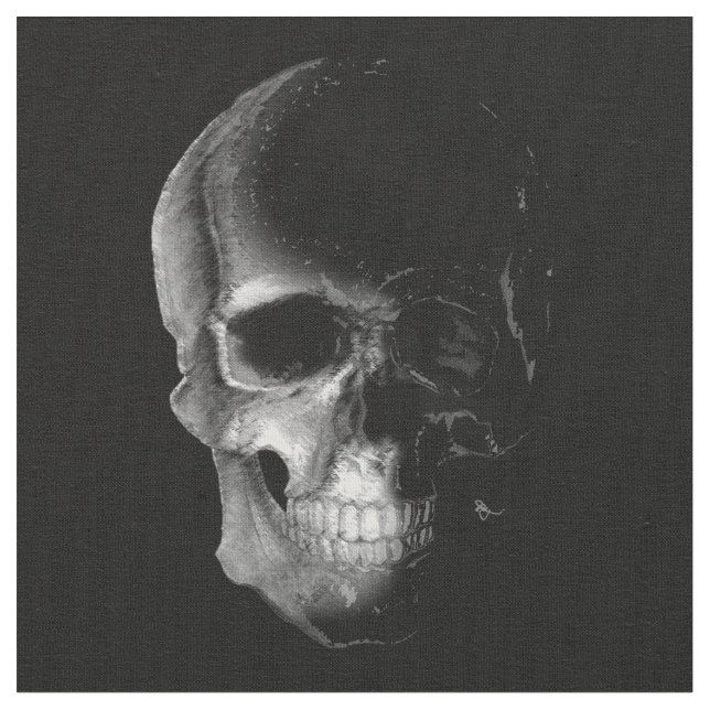 Tela Esqueleto sonriente del cráneo (De cerca)