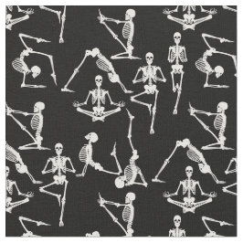 Tela esqueletos de yoga de halloween negros