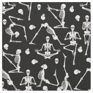 Tela esqueletos de yoga huesos anatomía cráneo espeluzn