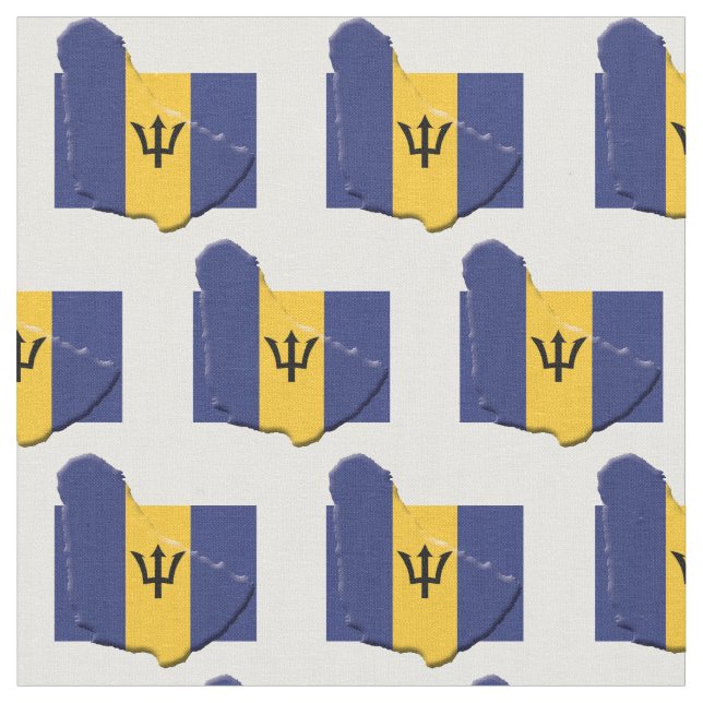 Tela Esquema del mapa de la BANDERA BARBADOS (De cerca)