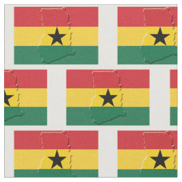 Tela Esquema del mapa de la bandera de GHANA